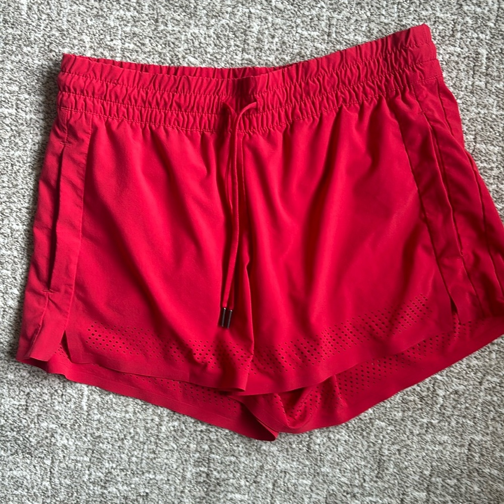 Athleta red athletic shorts